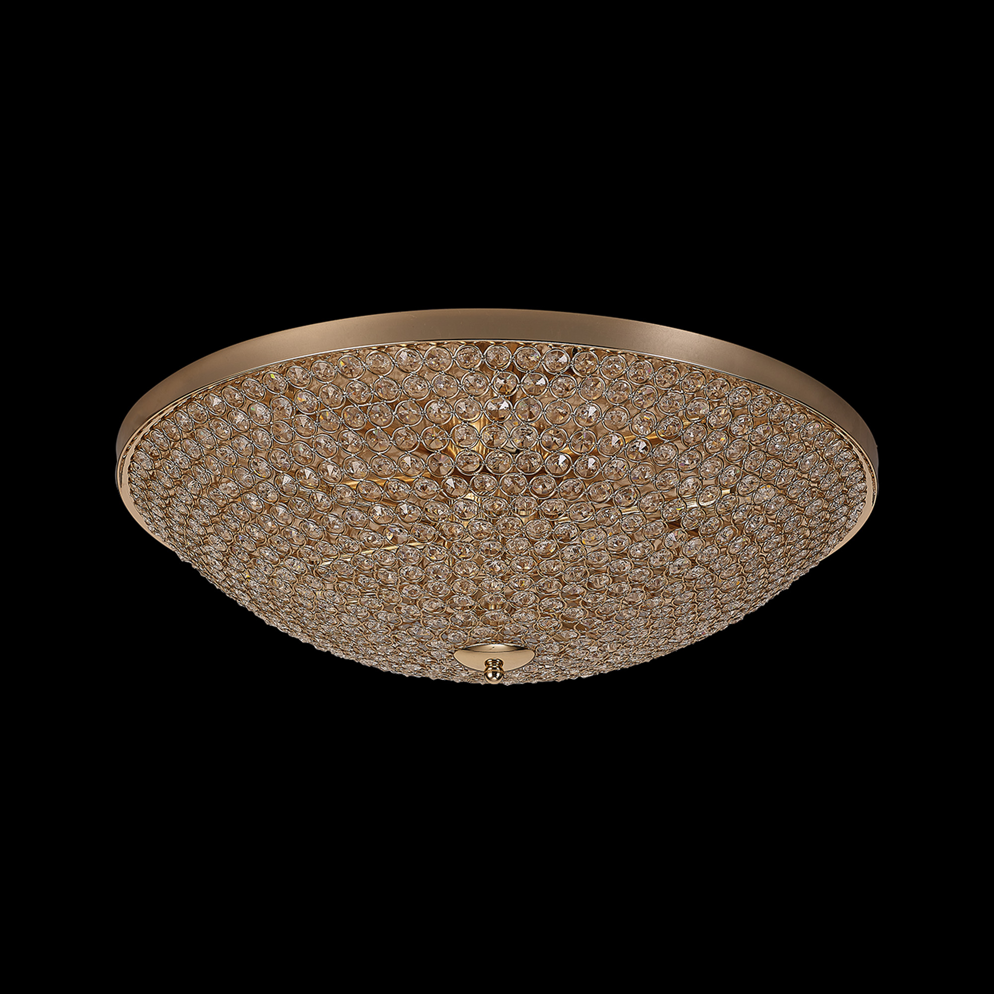Ava Crystal Flush Ceiling 9 Light French Gold IL30763  Diyas Ava French Gold
